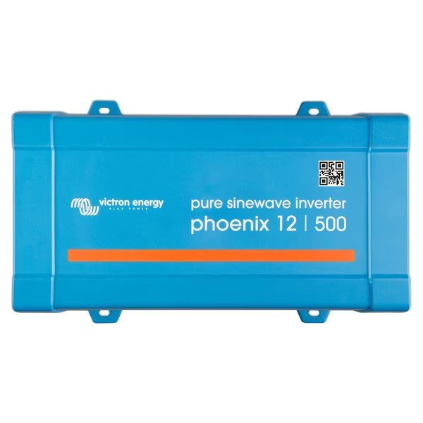 Power Inverter, Pure Sine Wave, 900 W Peak, 500 W Continuous, 1 Outlets, Victron Energy, Mfr#: PIN485010500